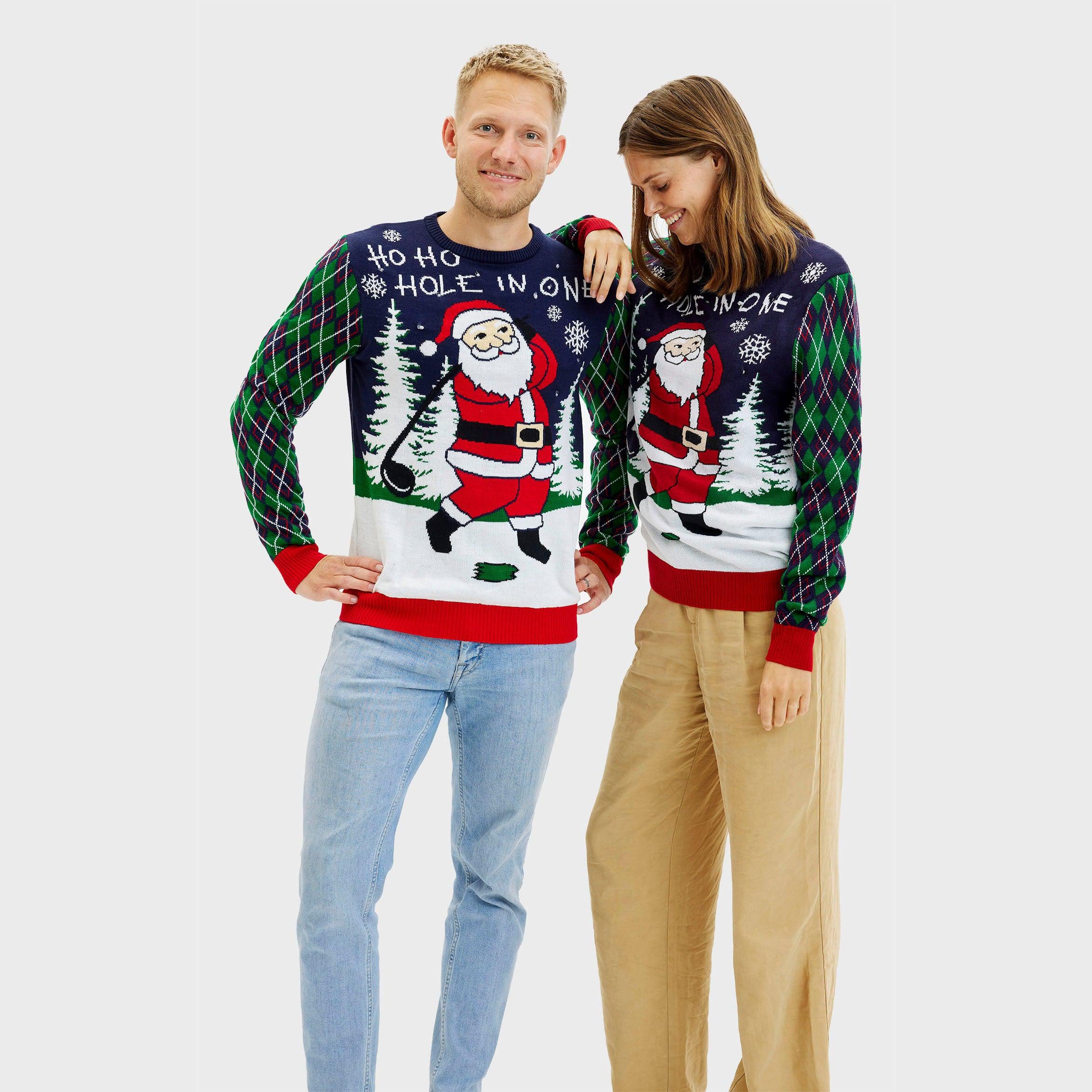 Ho Ho Hole In One Kersttrui - Heren